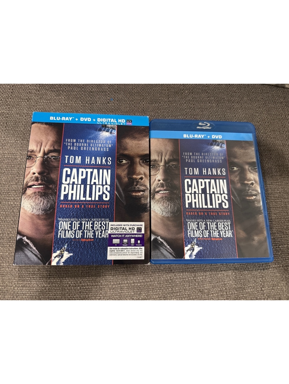 Captain Phillips (Blu-ray/DVD 2014 w/Digital & Widescreen) Tom Hanks VGC
